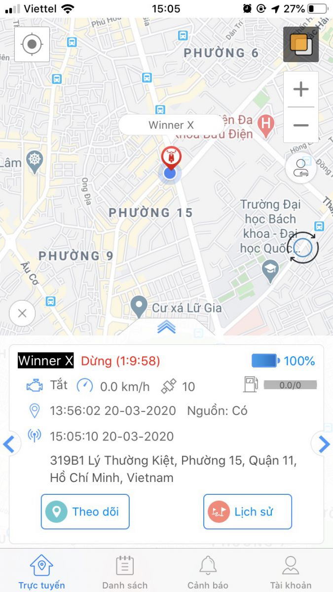 app định vị xe máy